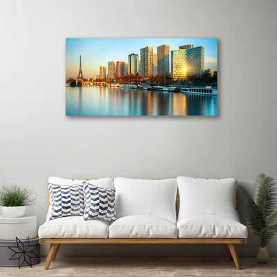 Bild canvas City Sea Houses Paris