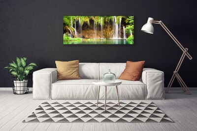 Canvas bild Vattenfall Lake Natur