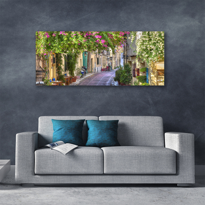 Fototryck canvas Alley Blommor Hus Plant