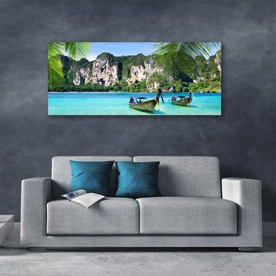 Canvas bild Båtar Havslandskap
