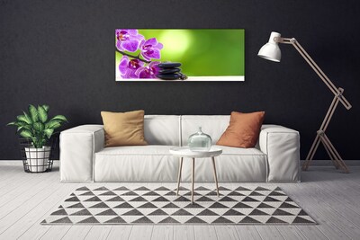 Bild canvas Gröna orkidéer blommor