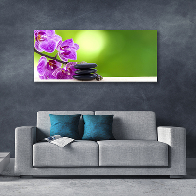 Bild canvas Gröna orkidéer blommor