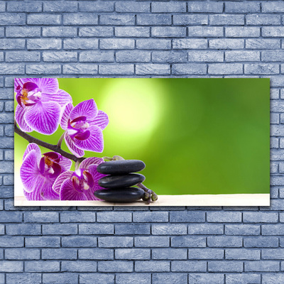 Bild canvas Gröna orkidéer blommor