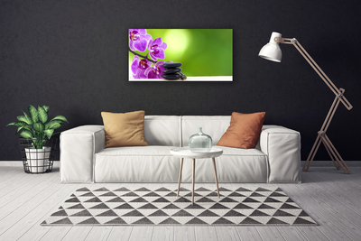 Bild canvas Gröna orkidéer blommor