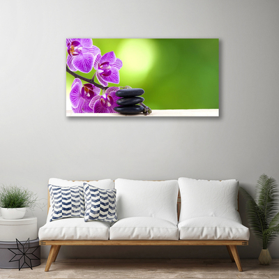 Bild canvas Gröna orkidéer blommor