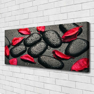 Canvas bild Kronblad Stenar Art