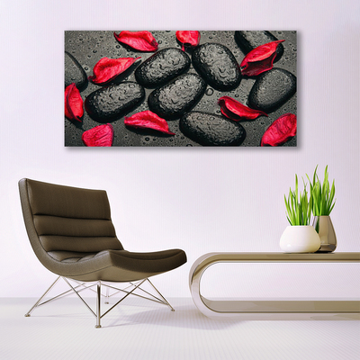 Canvas bild Kronblad Stenar Art