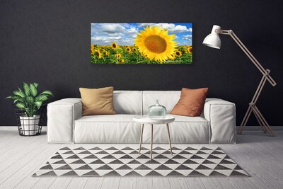 Fototryck canvas Solros blomma växt