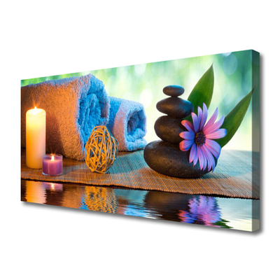 Fototryck canvas Spa blomma ljus