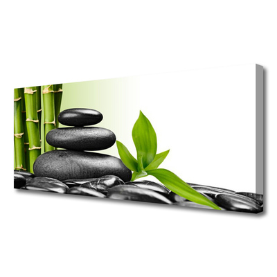 Canvas bild Bamboo Stones Zen Art