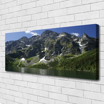 Fototryck canvas Berg Lake Forest Landskap