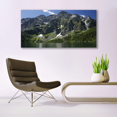 Fototryck canvas Berg Lake Forest Landskap