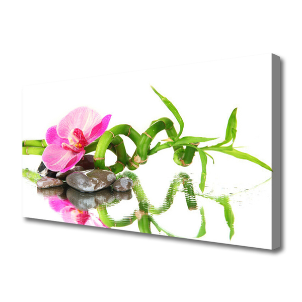 Bild canvas Bambu Flower Stones Art