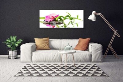 Bild canvas Bambu Flower Stones Art