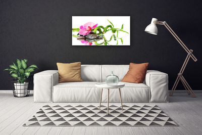 Bild canvas Bambu Flower Stones Art