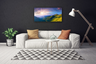 Canvas bild Mountain Meadow Sun Landskap