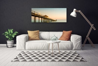 Fototryck canvas Bridge Sea arkitektur