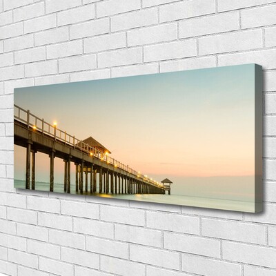 Fototryck canvas Bridge Sea arkitektur