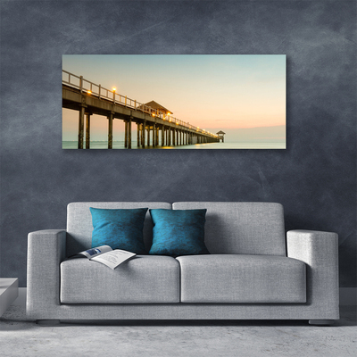 Fototryck canvas Bridge Sea arkitektur