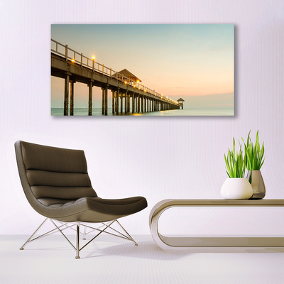 Fototryck canvas Bridge Sea arkitektur