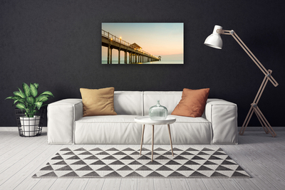 Fototryck canvas Bridge Sea arkitektur