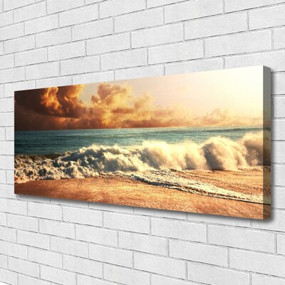 Bild på canvas Ocean Beach Waves Landskap