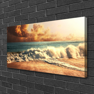 Bild på canvas Ocean Beach Waves Landskap