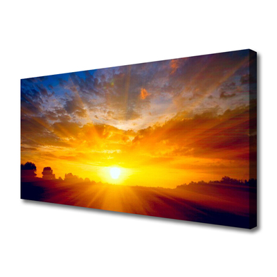 Fototryck canvas Sun Sky Landskap