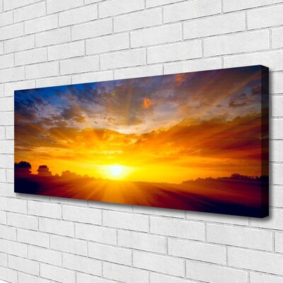 Fototryck canvas Sun Sky Landskap