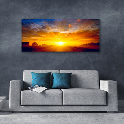 Fototryck canvas Sun Sky Landskap