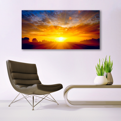 Fototryck canvas Sun Sky Landskap