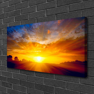 Fototryck canvas Sun Sky Landskap