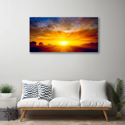 Fototryck canvas Sun Sky Landskap