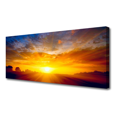 Fototryck canvas Sun Sky Landskap