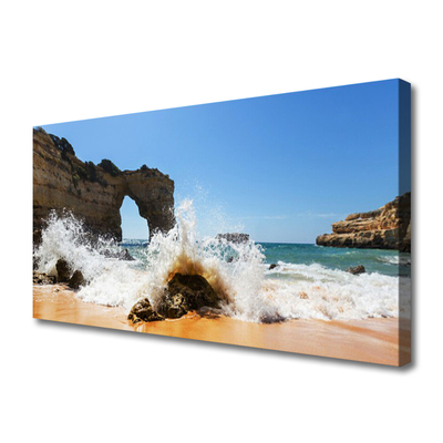 Bild på canvas Strand Havsvågor Landskap