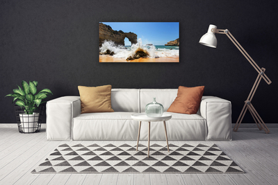 Bild på canvas Strand Havsvågor Landskap