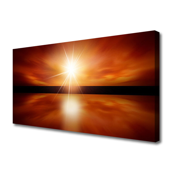 Fototryck canvas Sun Sky vattenlandskap