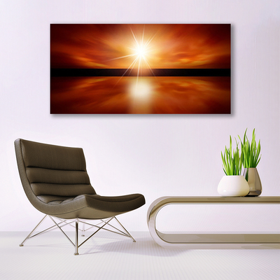 Fototryck canvas Sun Sky vattenlandskap