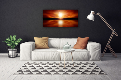 Fototryck canvas Sun Sky vattenlandskap