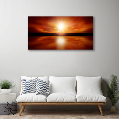 Fototryck canvas Sun Sky vattenlandskap