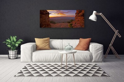 Fototryck canvas Rock Moln Sky Landskap