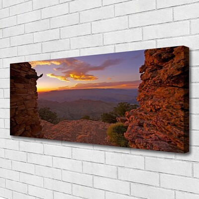 Fototryck canvas Rock Moln Sky Landskap