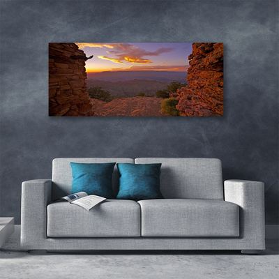 Fototryck canvas Rock Moln Sky Landskap