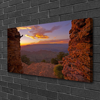 Fototryck canvas Rock Moln Sky Landskap