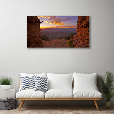 Fototryck canvas Rock Moln Sky Landskap