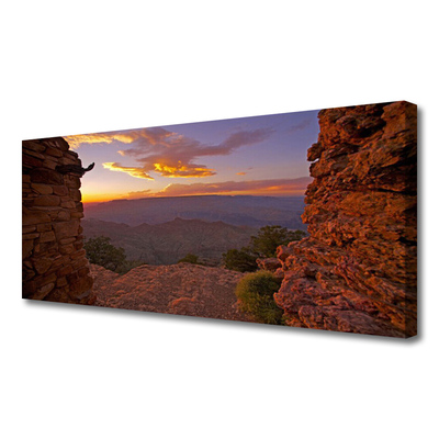 Fototryck canvas Rock Moln Sky Landskap