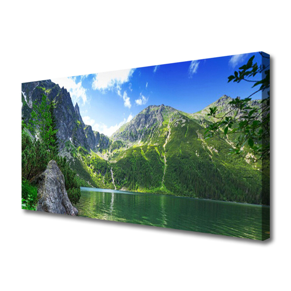 Fototryck canvas Bergsjöns natur