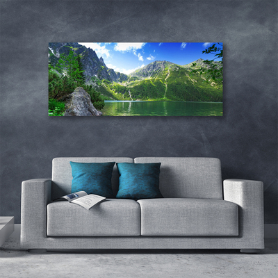 Fototryck canvas Bergsjöns natur