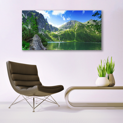 Fototryck canvas Bergsjöns natur