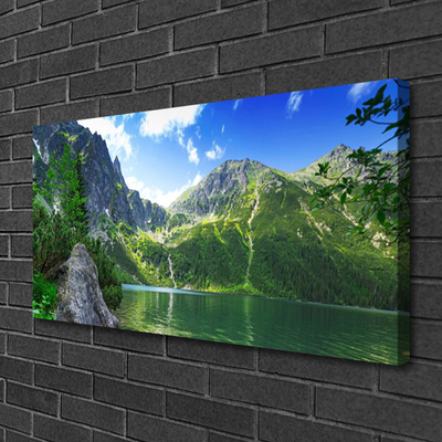 Fototryck canvas Bergsjöns natur